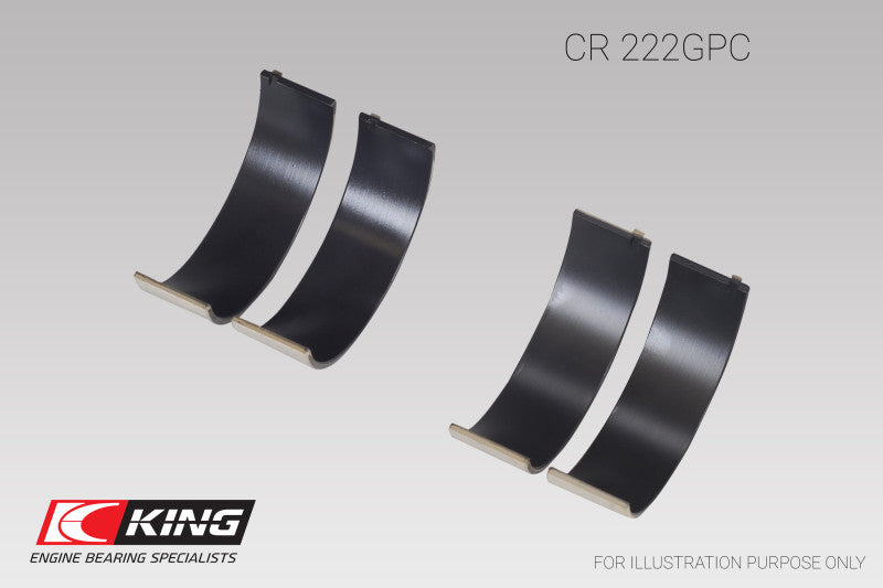 King Engine Bearings BMW N55B30A Sputter Replacement (Size +0.25mm) Connecting Rod Bearing Set - CR222GPC0.25