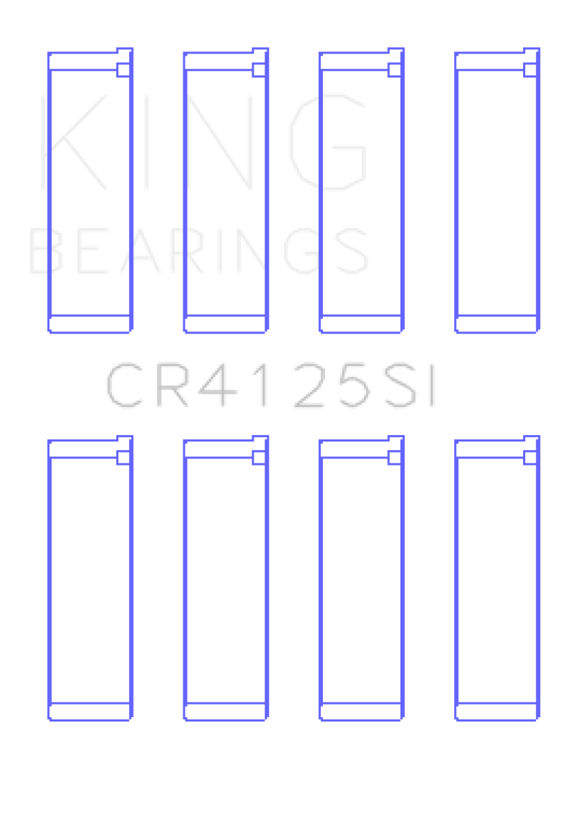 King Subaru EJ15/EJ16/EJ18/EJ20/EJ22/EJ25 (Size 0.25mm) Silicone Bi-Metal Alum Rod Bearing Set - CR4125SI0.25
