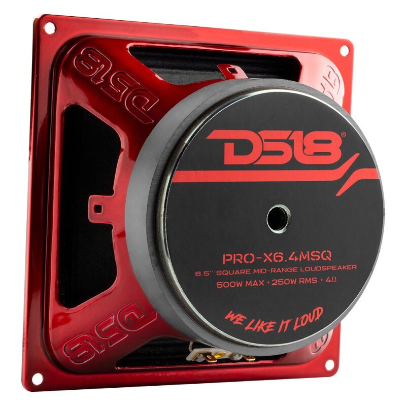 DS18 6.5in 250 Watts RMS 4 ohm Square Mid-Range Loudspeaker - PRO-X6.4MSQ - side view
