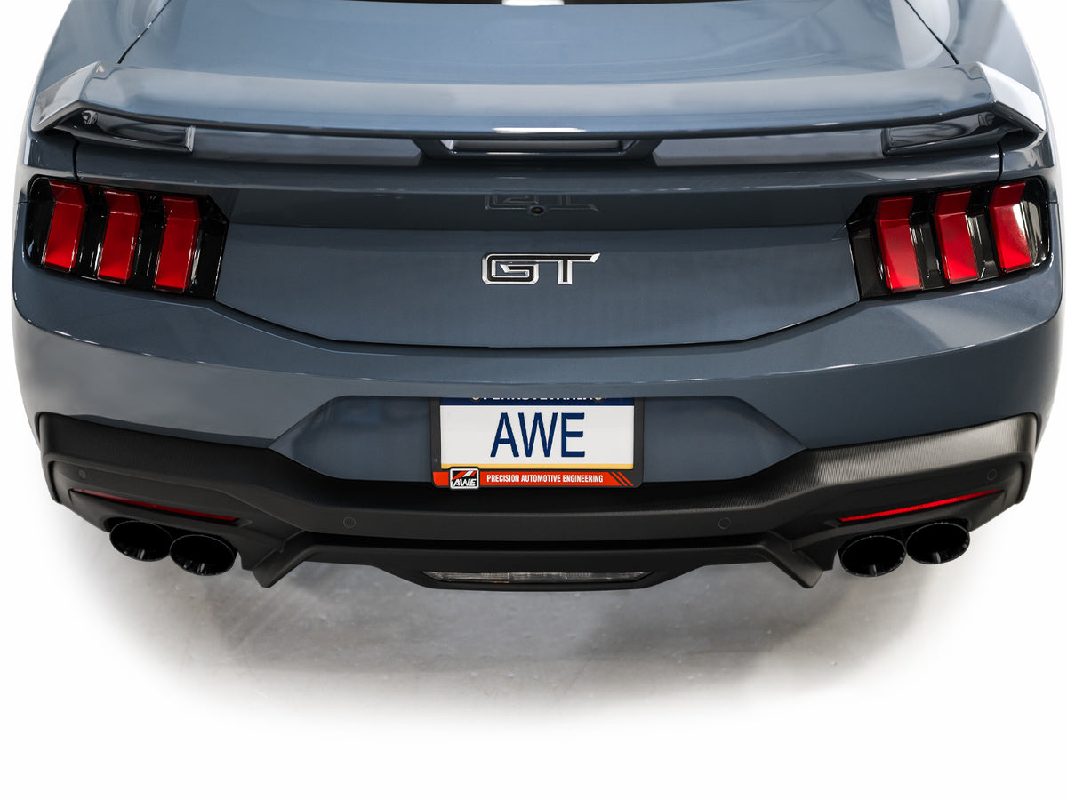 AWE 2024 Ford Mustang GT Fastback S650 RWD SwitchPath Catback Exhaust w/ Quad Diamond Black Tips - 3025-43650