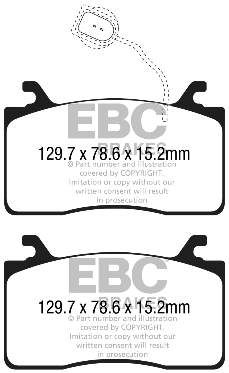 EBC 2016+ Alfa Romeo Guilia 2.0T Greenstuff Front Brake Pads - DP22325