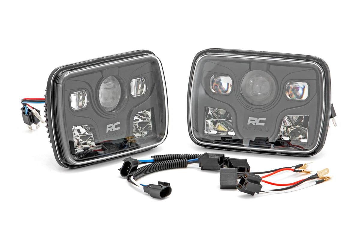 5&quot;x7&quot; LED Headlights | DOT Approved | Jeep Cherokee XJ 2WD/4WD (1984-2001)