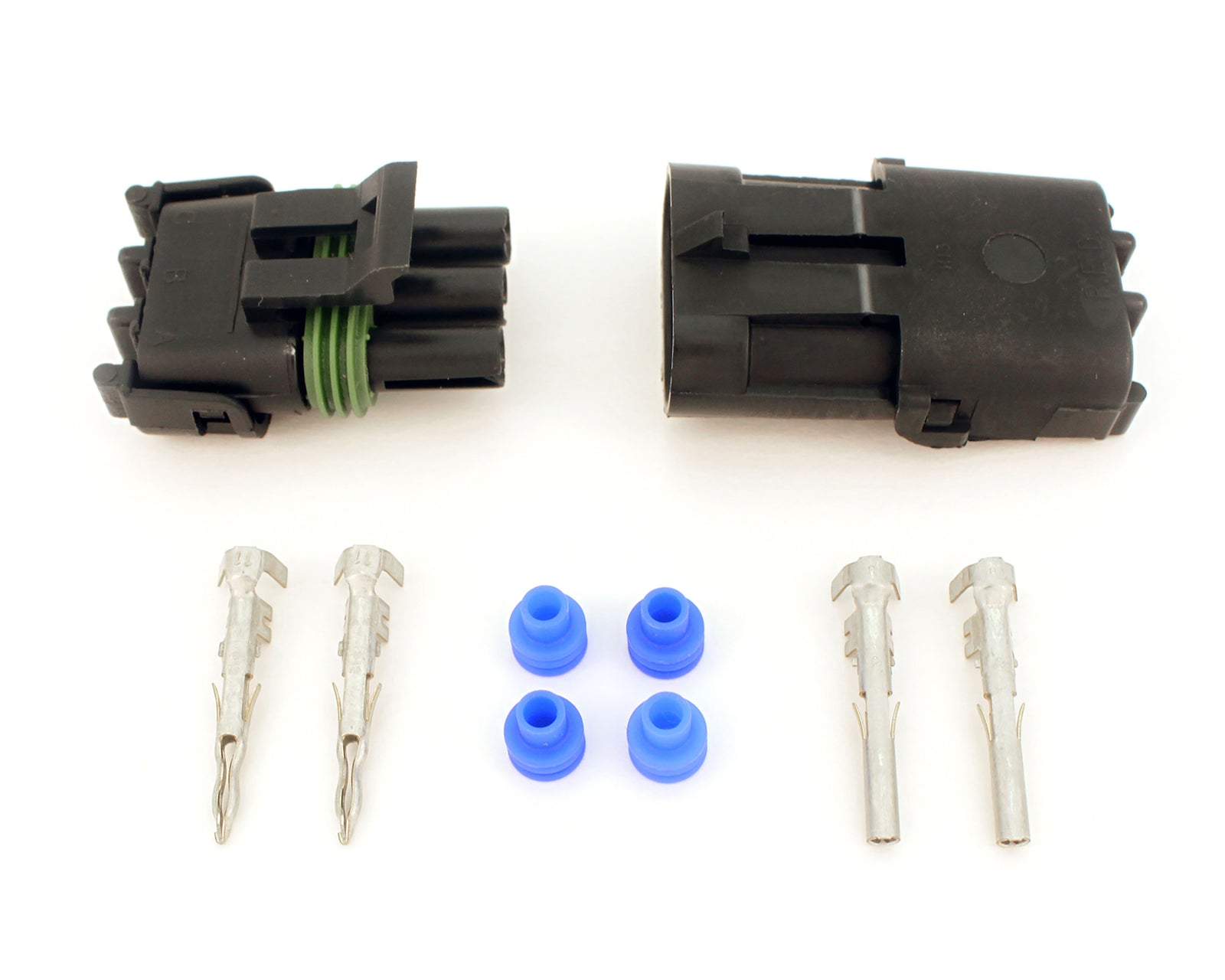 Fast Kit, Weatherpack 3 Pin Plug - 6000-6723 - front view