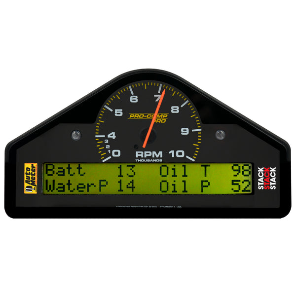 Autometer Pro-Comp Race Dash Display 0-3-10K RPM / WTRP / FUELP / OILP / OILT / WTMP / VOLT - 6014