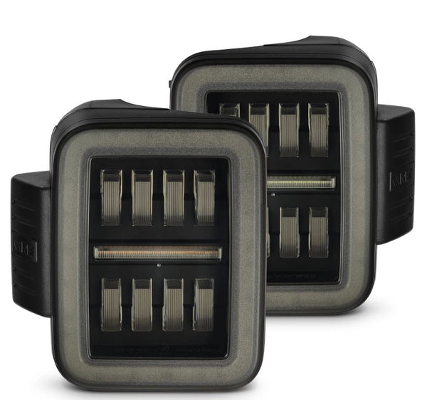 AlphaRex 19-24 Jeep Gladiator JT Nova-Series Prismatic LED Tail Lights - Alpha-Black - 602050