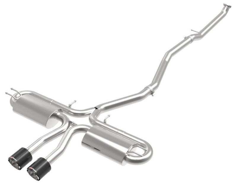 aFe Takeda 3in 304 SS Cat-Back Exhaust System w/ Carbon Tips 2017+ Honda Civic Si (4dr) I4 1.5L (t) - 49-36621-1C