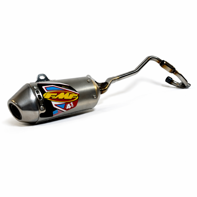 FMF Racing 19-26 Honda CRF110F S/S ALUM MINI FACT-4.1 MFLR W/SS P-BOMB HEADER - 041625 - front view