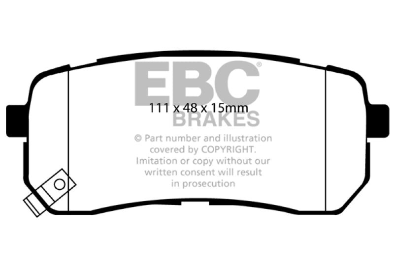 EBC 15+ Kia Sedona 3.3 Yellowstuff Rear Brake Pads - DP41814R