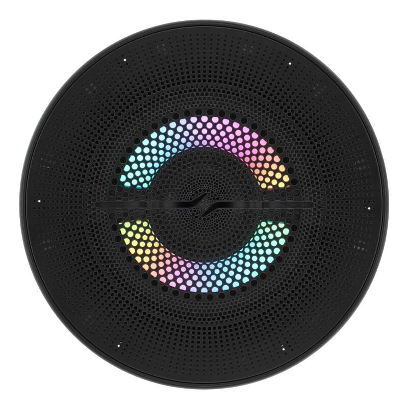 DS18 6.5in 2-Way 150 Watts RMS 4ohm Digital LED Lights Bullet Tweeter Black - NXL-LXY6/BK - side view