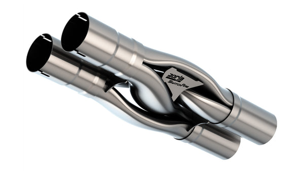 Borla Universal Hydroformed Switchfire X-Pipe 3in ID 3in OD Outlets W/ Notches