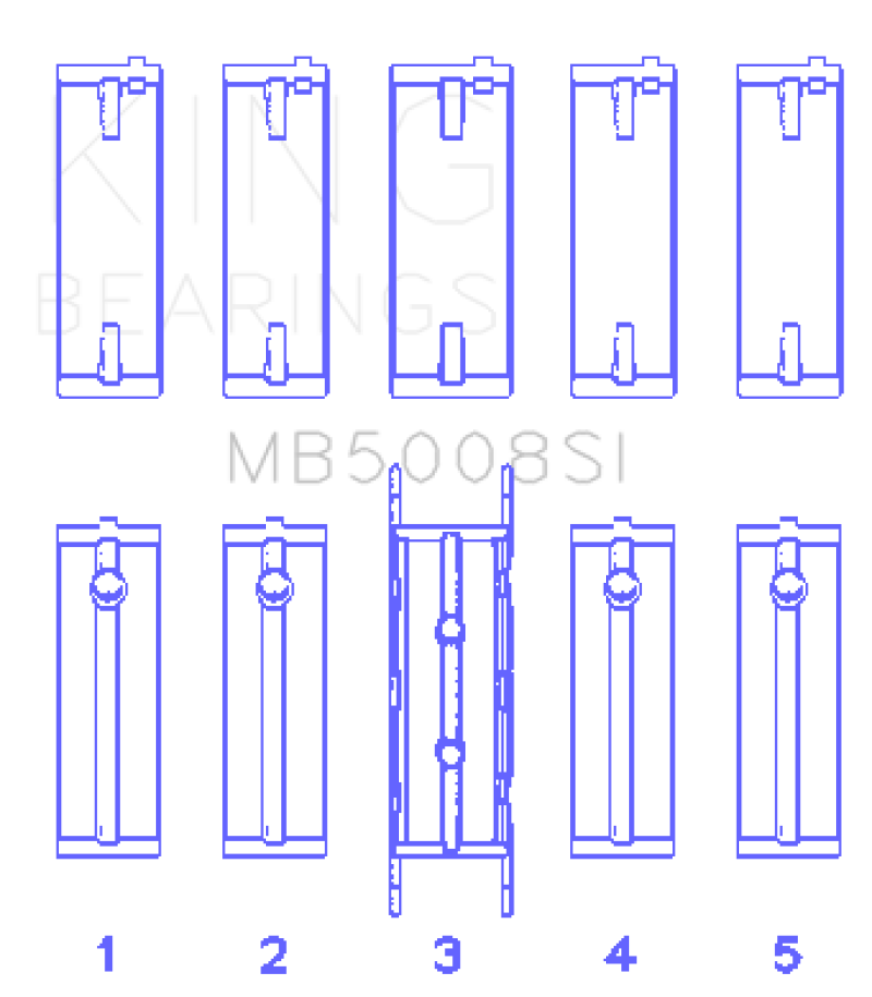 King Performance Ford ZETEC 1.6L/1.8L/2.0L Main Race Bearing Set - MB5008SI