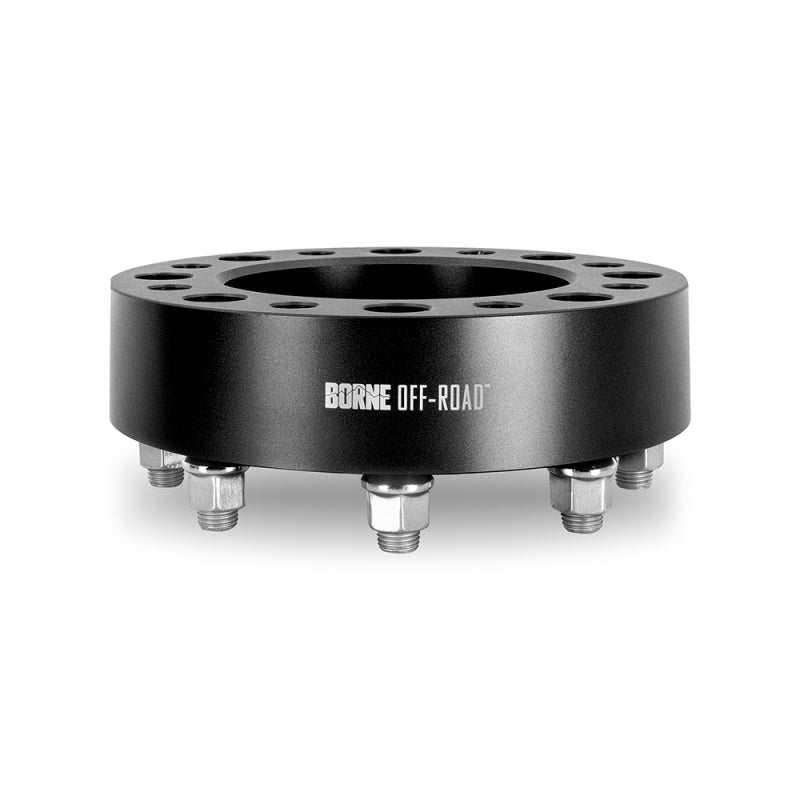 Borne Off-Road Wheel Spacers 8x165.1 116.7 50 M14 Black - BNWS-008-500BK by Borne Off-Road - front view
