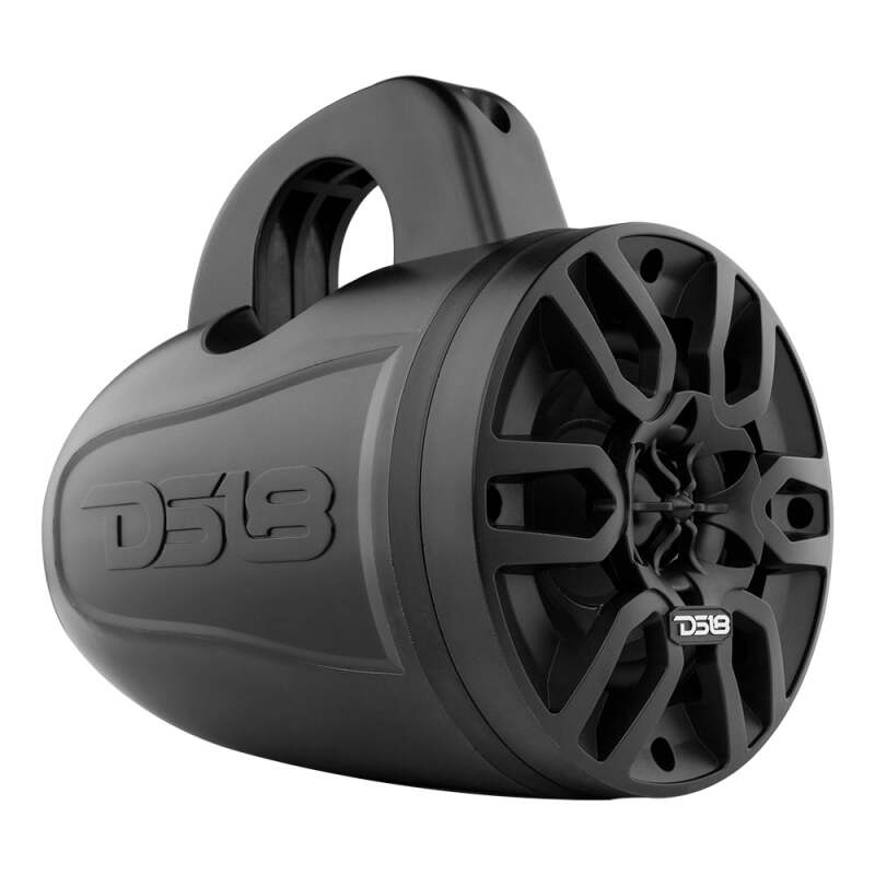DS18 MP 4x4in Wakeboard Tower Speaker Package - Amplifier & Bluetooth Audio Receiver 100 Watts Rms - MP4TP.4A - side view