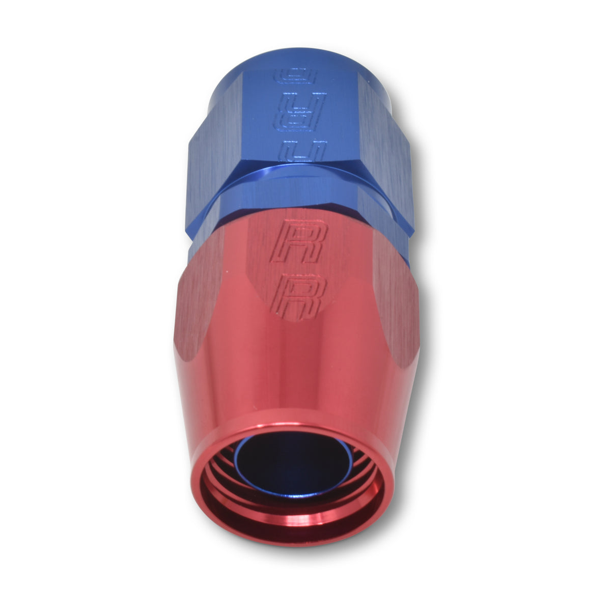 Russell Performance -8 AN Red/Blue Straight Full Flow Hose End - 610030