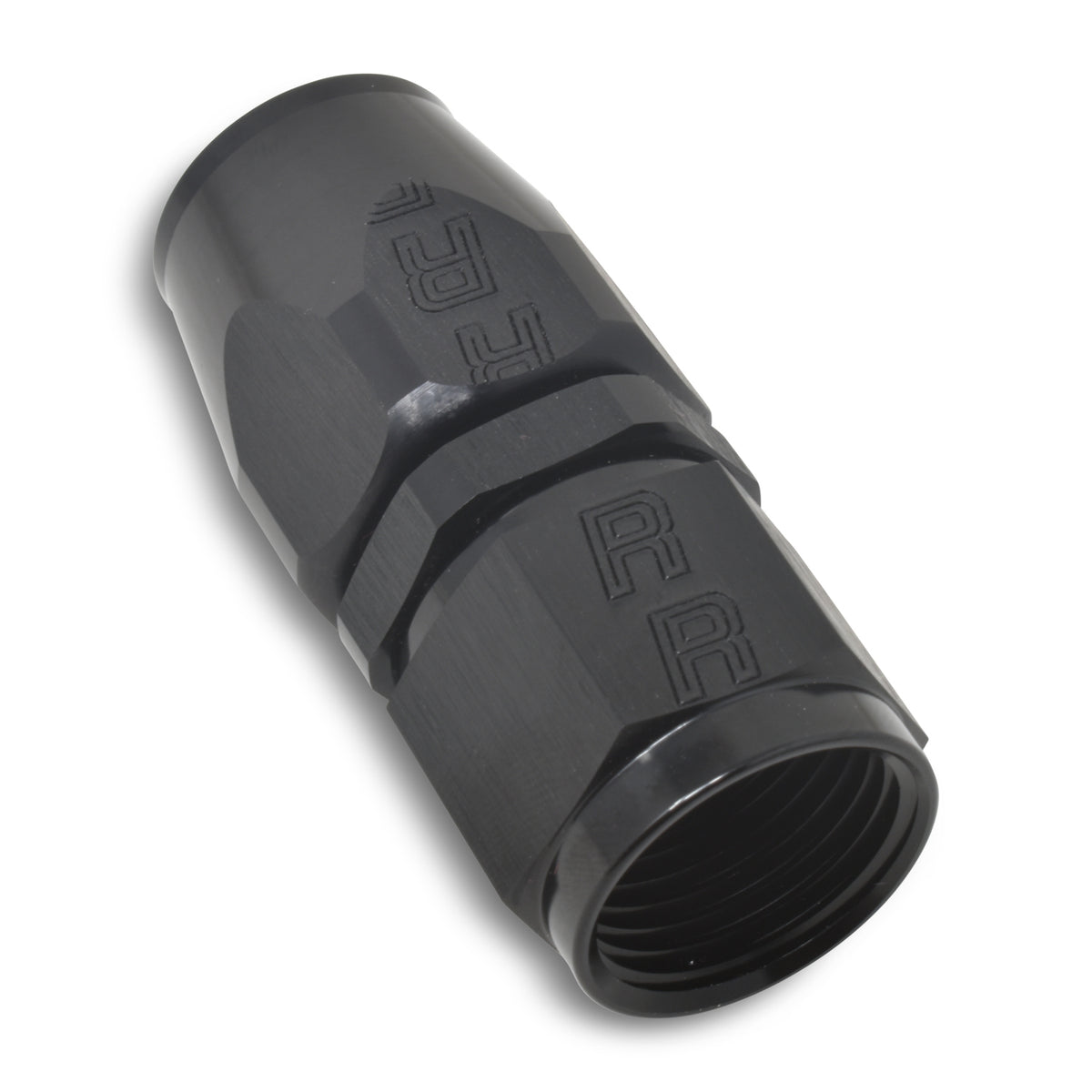Russell Performance -8 AN Black Straight Full Flow Hose End - 610035