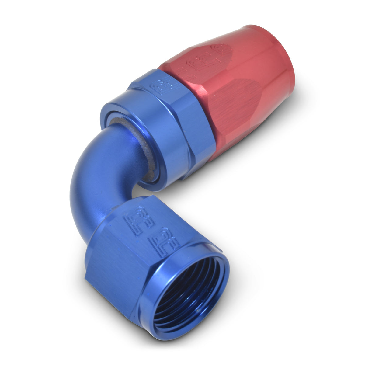 Russell Performance -12 AN Red/Blue 90 Degree Full Flow Hose End - 610190