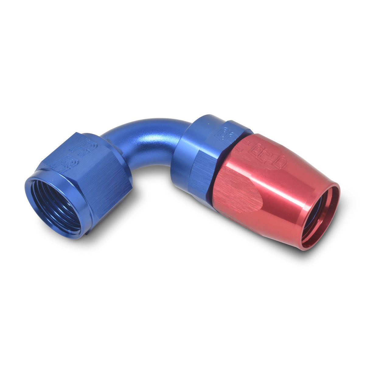 Russell Performance -16 AN Red/Blue 90 Degree Full Flow Hose End - 610200