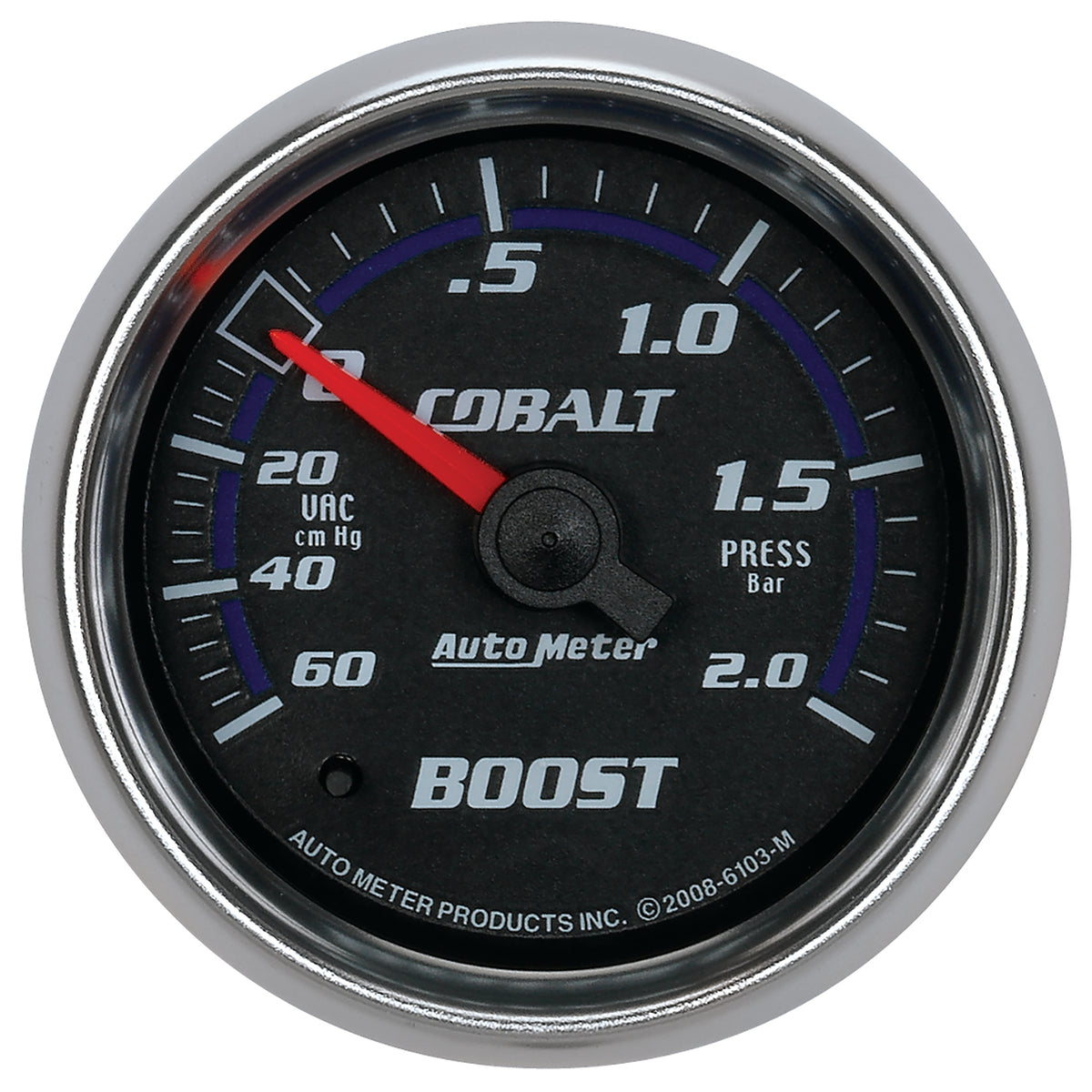 Autometer Cobalt 52mm 2 BAR Mechanical Boost Gauge - 6103-M