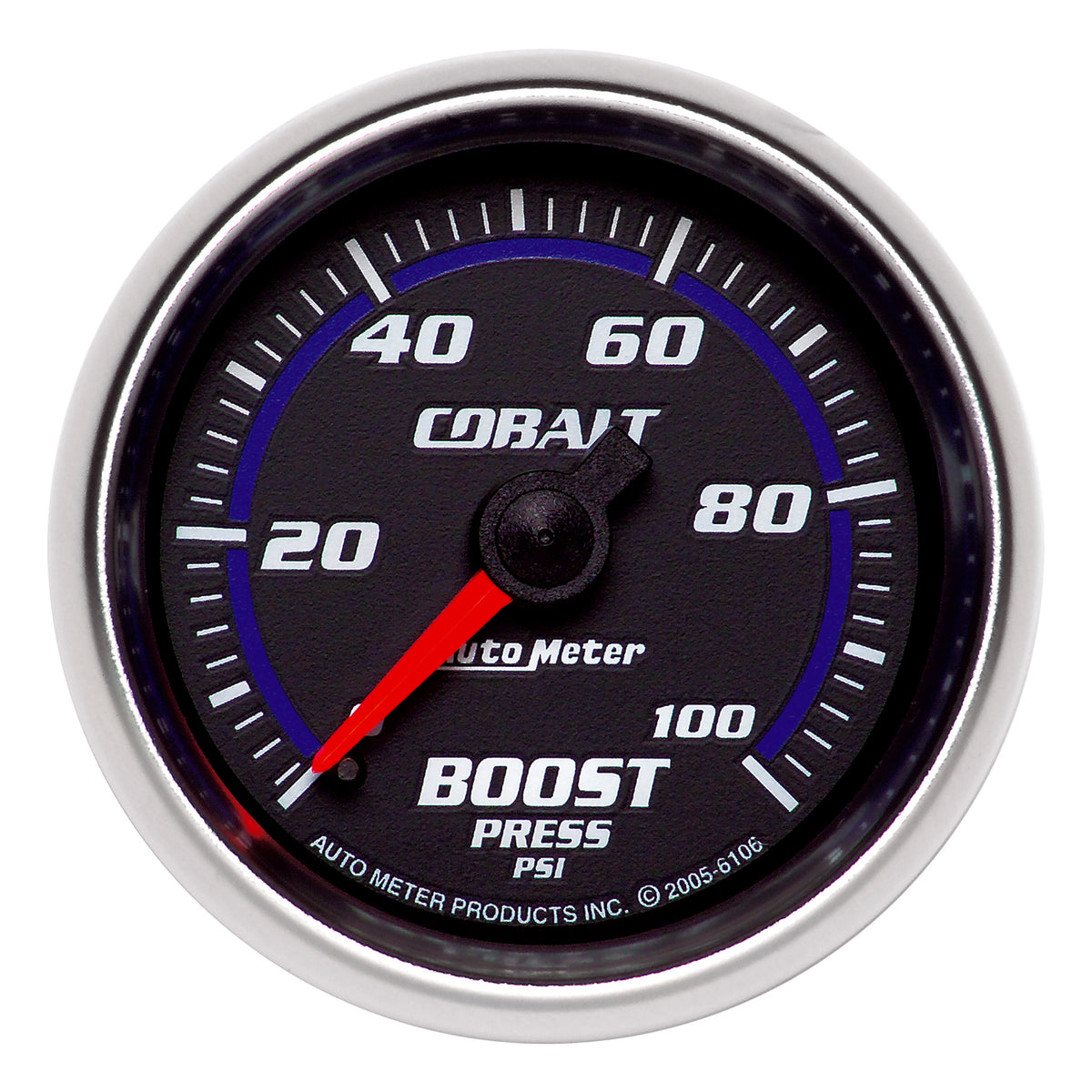 Autometer Cobalt 52mm 0-100psi Mechanical Boost Gauge - 6106