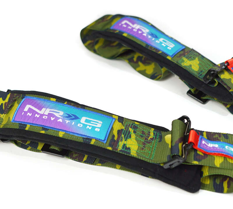 NRG 5PT 3in. Seat Belt Harness / Cam Lock - Pink - SBH-B6PCPK - close-up view 2 3