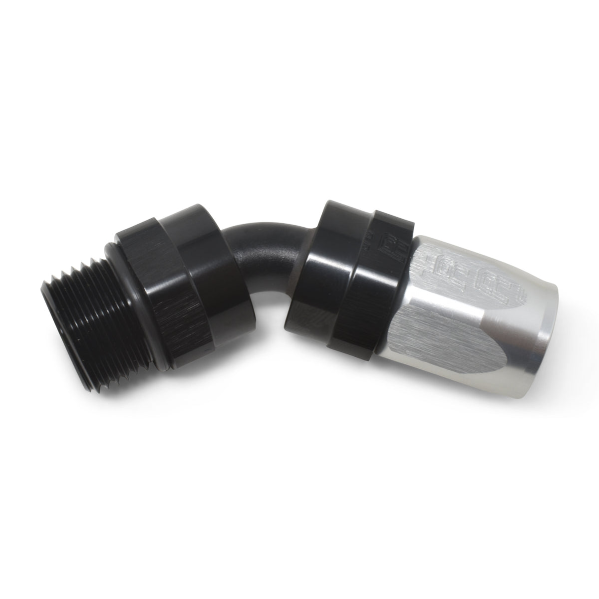 Russell Performance -10 AN Black Male SAE Port to -8 Hose 90 Degree (-10 Port 7/8in-14 Thread) - 612423