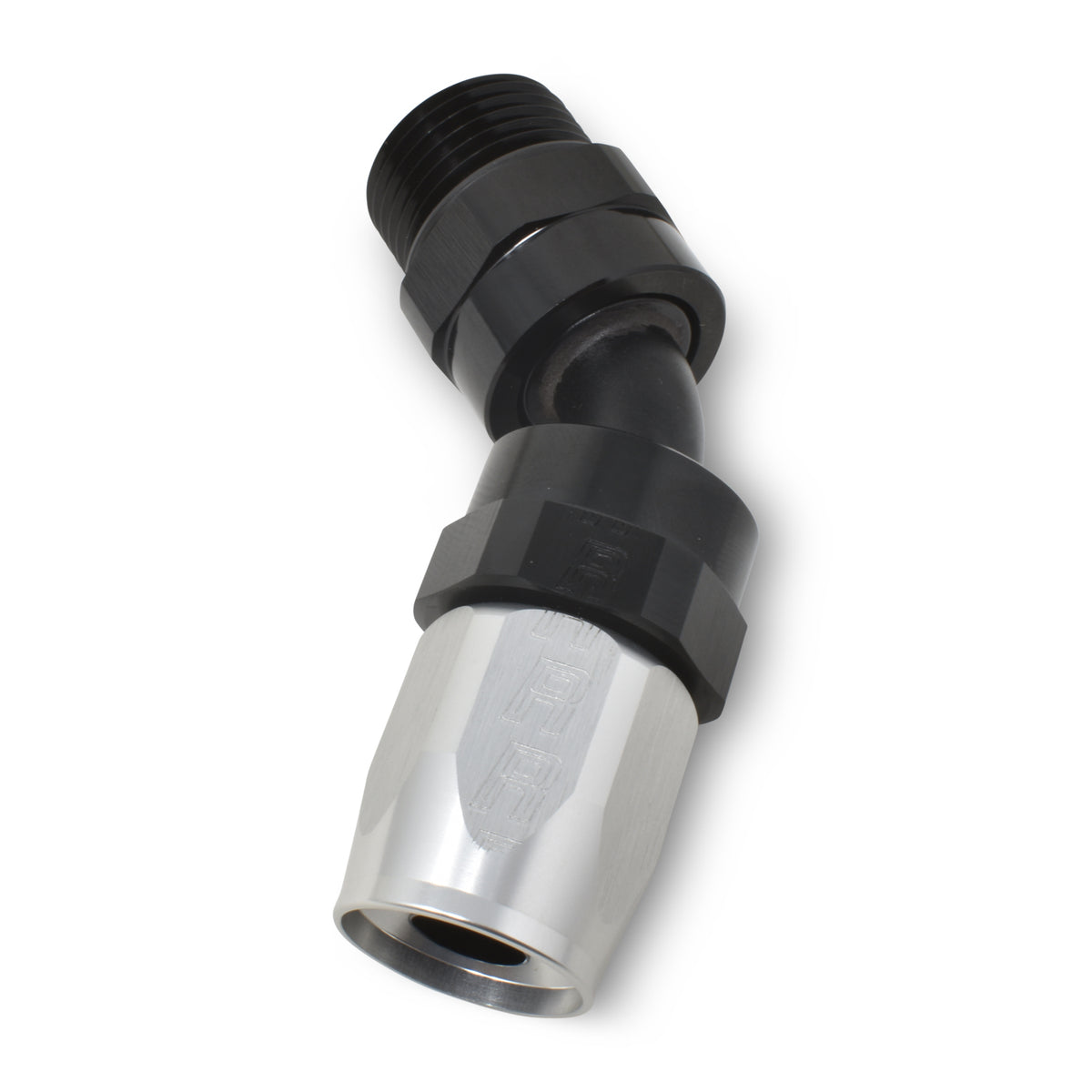 Russell Performance -10 AN Black Male SAE Port to -8 Hose 90 Degree (-10 Port 7/8in-14 Thread) - 612423