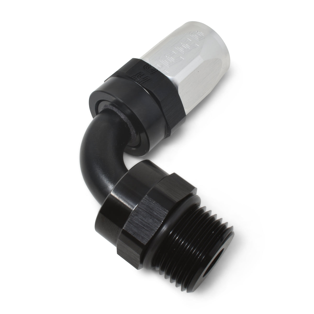 Russell Performance Hose End #6 to #6 Radius Inlet Port 90 Deg Blk/Clr - 612463