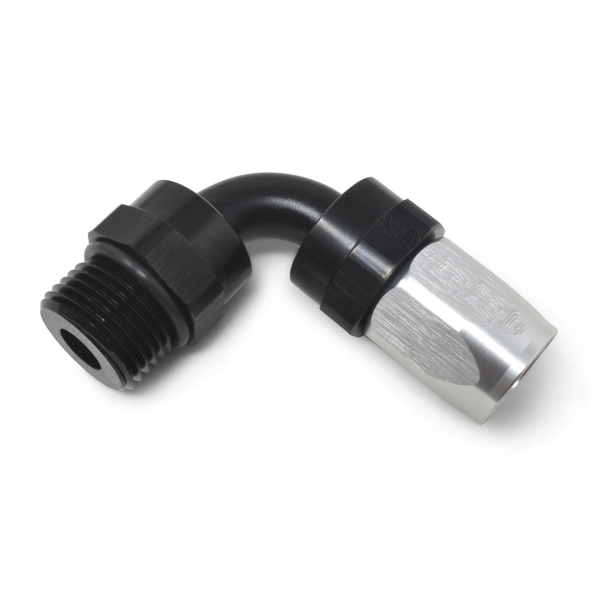 Russell Performance Hose End #8 Hose to #8 Radius Inlet Port 90 Deg Blk/Clr - 612473
