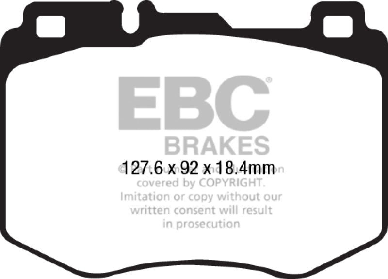 EBC 2016+ Mercedes-Benz GLC300 2.0L Turbo Ultimax2 Front Brake Pads - UD1796