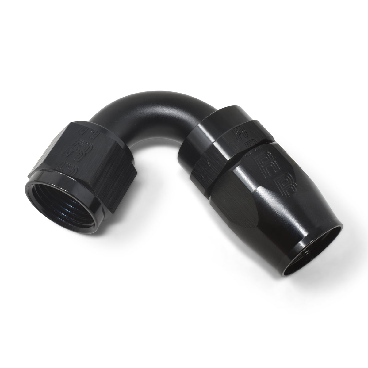 Russell Performance -8 AN Black 120 Degree Full Flow Swivel Hose End - 613415