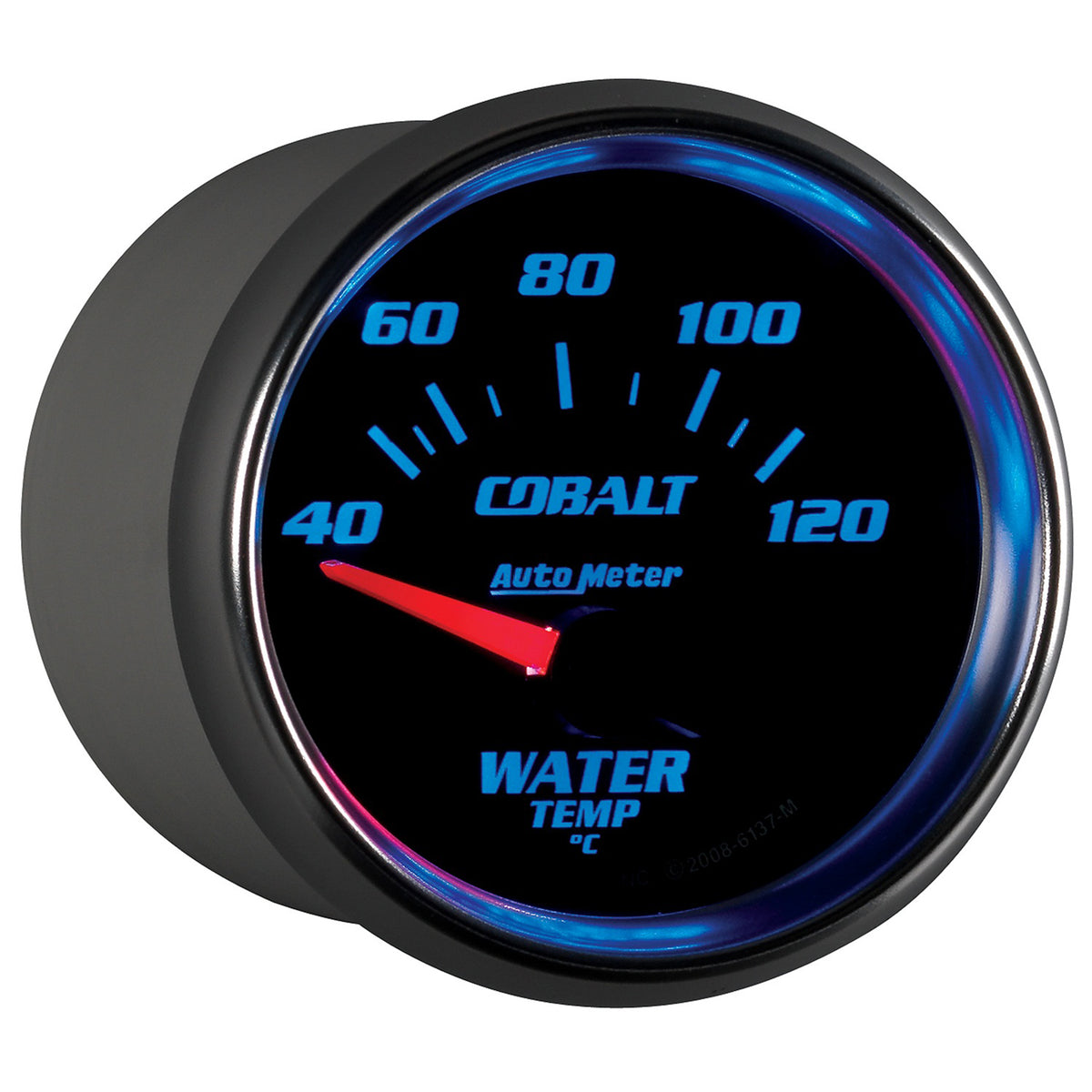 Autometer Cobalt 52mm Short Sweep Electronic 40-120 Deg C Water Temprature Gauge - 6137-M