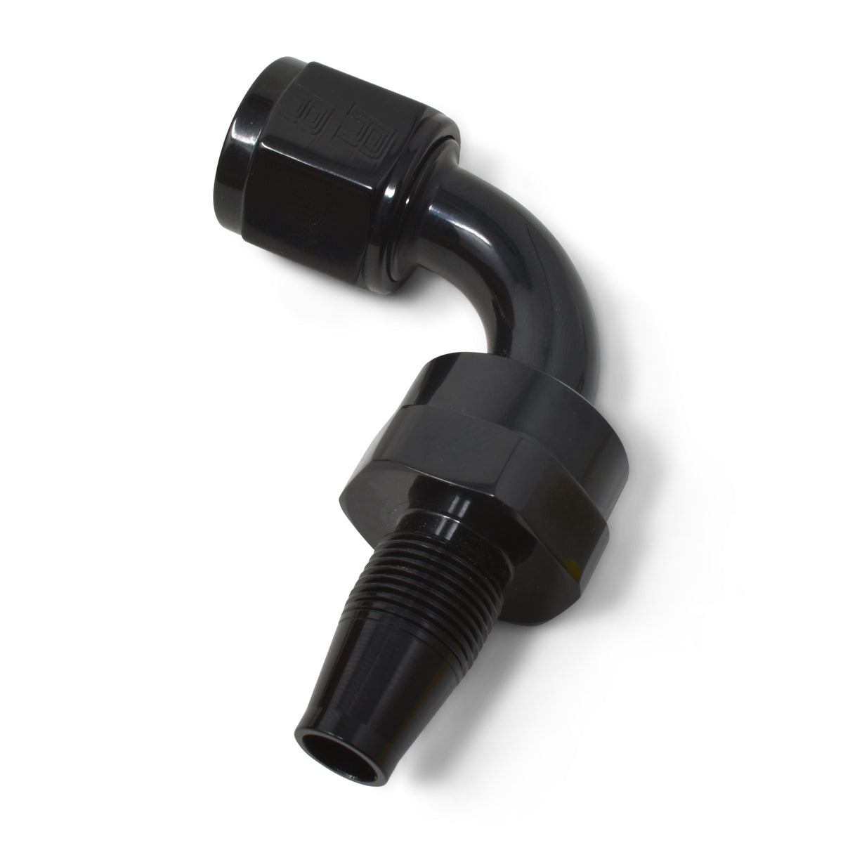Russell Performance -6 AN 90 Degree Hose End Without Socket - Black - 615163