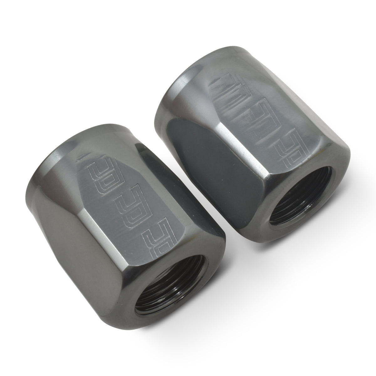 Russell Hose End Socket -6 AN Polished & Gray Anodized (2 PACK) - 615521