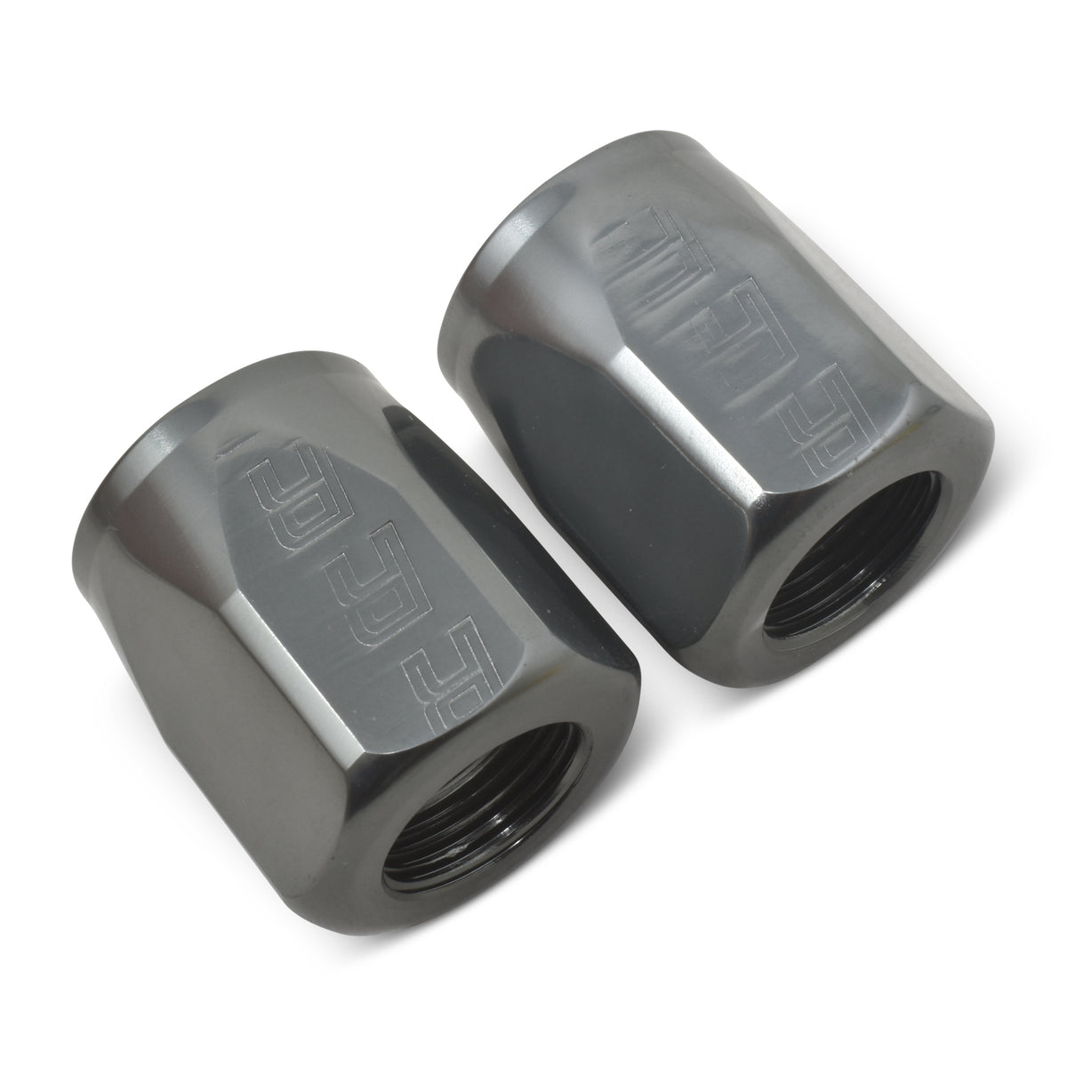 Russell Hose End Socket -8 AN Polished & Gray Anodized (2 Pack) - 615531