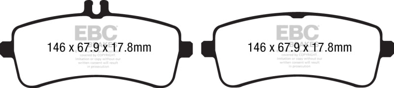 EBC 94-95 Mercedes-Benz SL320 3.2L Bluestuff Rear Brake Pads - DP52234NDX