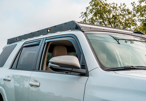 Cali Raised 10-24 Toyota 4Runner Premium Roof Rack - 43 In Dual Function/No Switch/Led Light Bar - 39556140924970 - front view