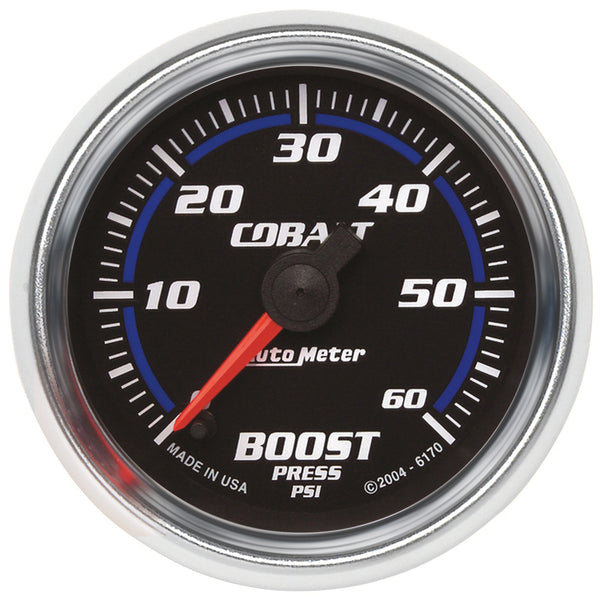 Autometer Cobalt 52mm 0-60 PSi Boost Gauge - 6170