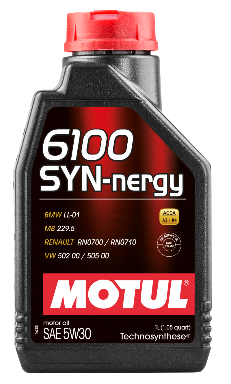 Motul 6100 SYN-NERGY 5W30 - 1L by Motul Tech - front view