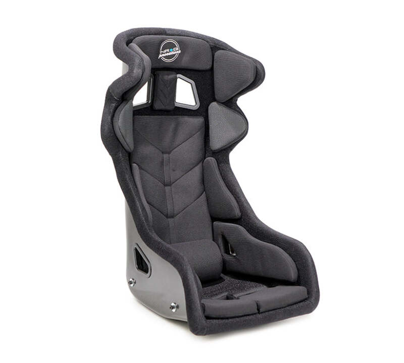 NRG FIA Competition Seat w/ Head Containment & Comp Fabric FIA Velcro Paddings - Thin Cushion (Blk) - FRP-RS700M-BK1 - front view