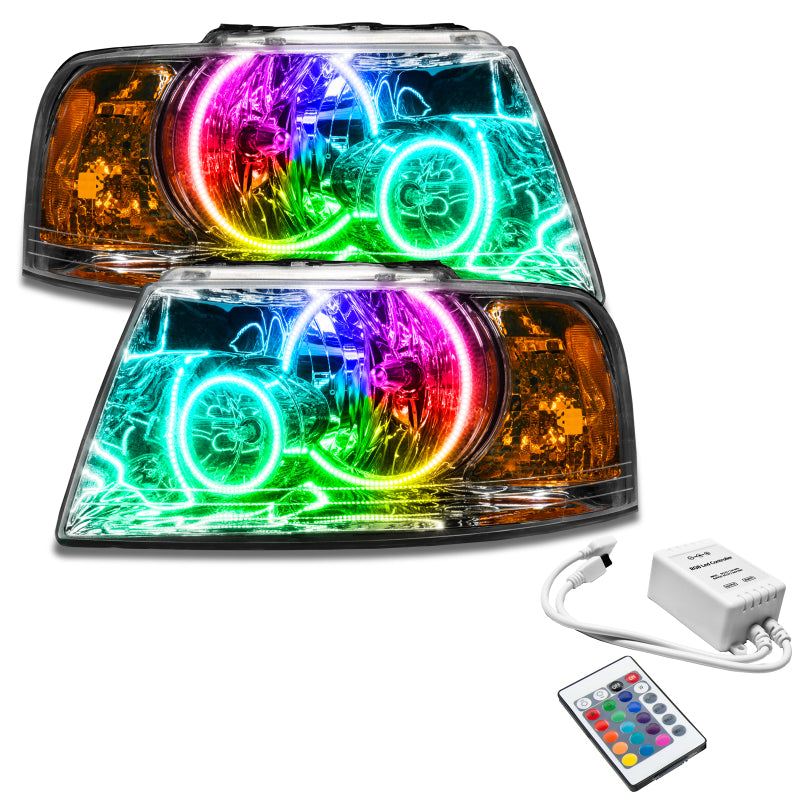 Oracle 03-06 Ford Expedition SMD HL - Chrome - ColorSHIFT w/ Simple Controller SEE WARRANTY - 7153-504