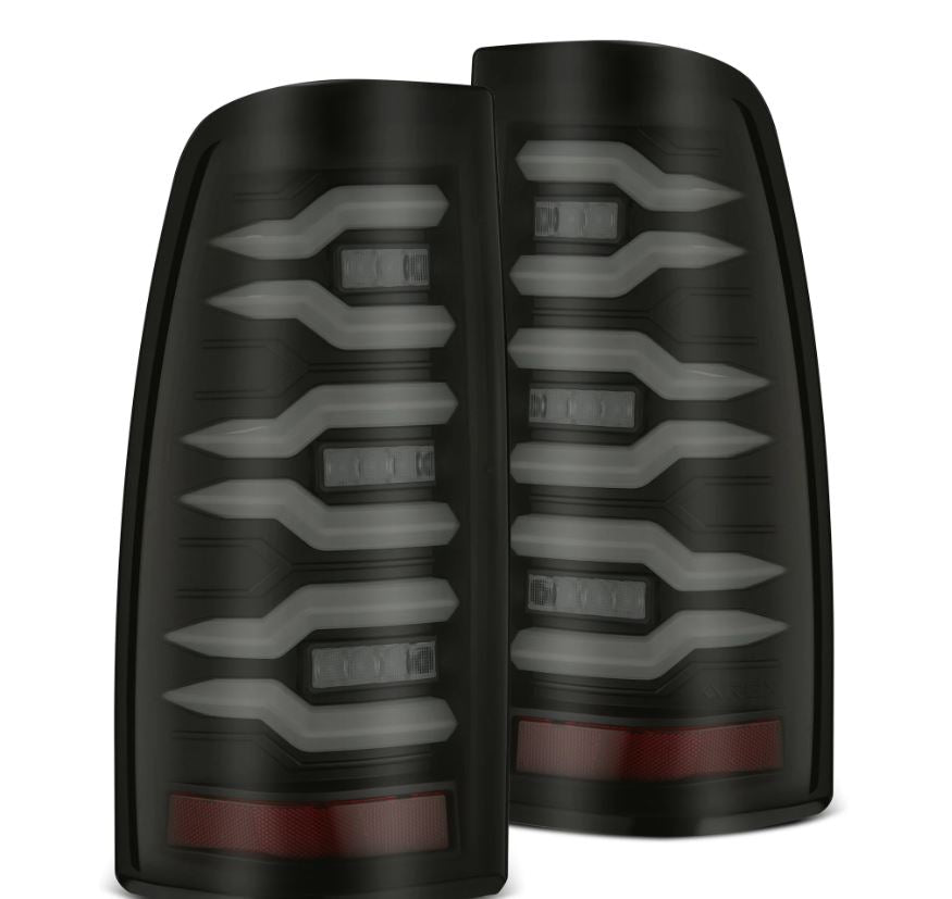 AlphaRex 99-06 Chevrolet Silverado/99-06 GMC Sierra LUXX-Series LED Tail Lights - Black - 620006