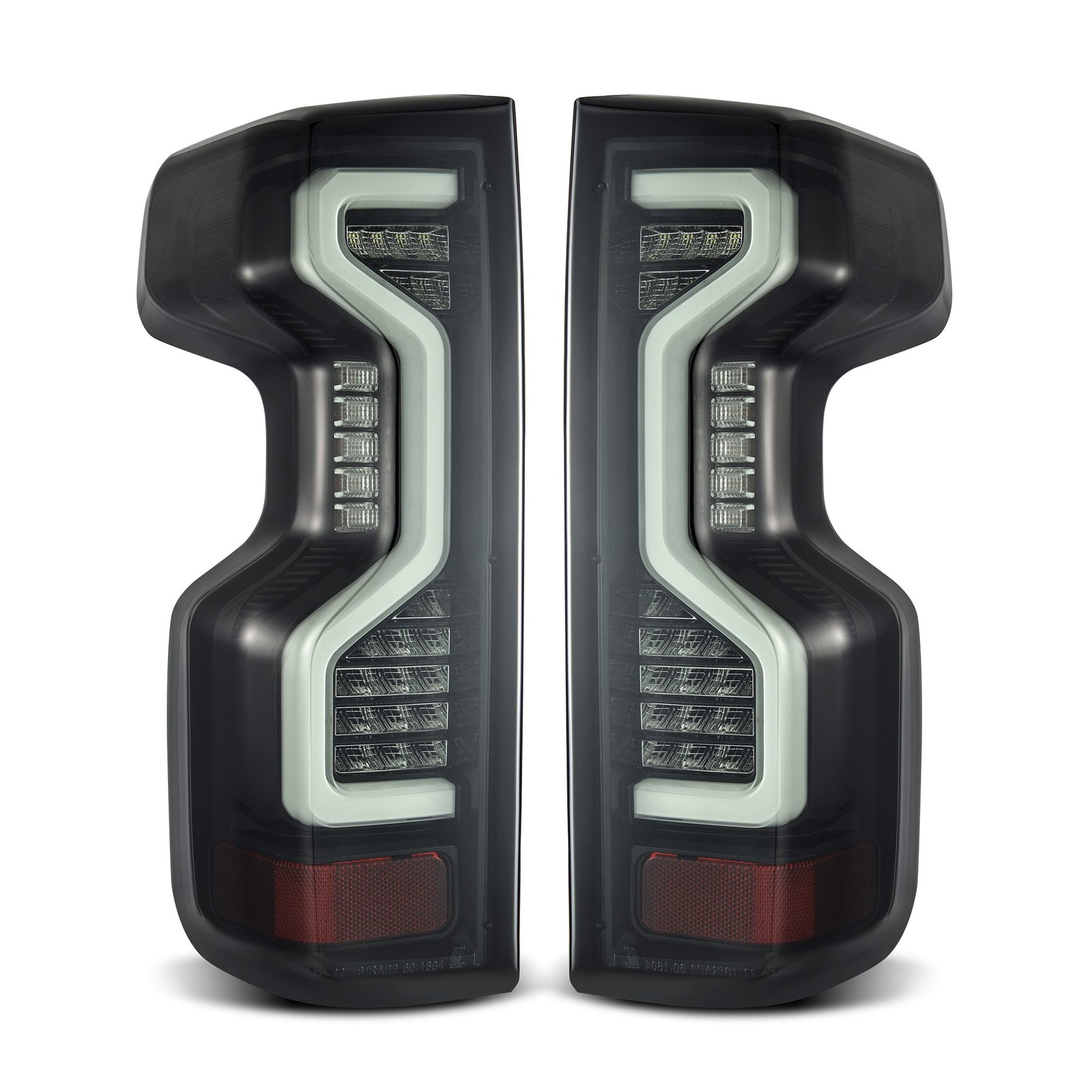 AlphaRex 19-23 Chevrolet Silverado 1500/2500HD/3500HD PRO-Series LED Tail Lights Jet Black - 620070