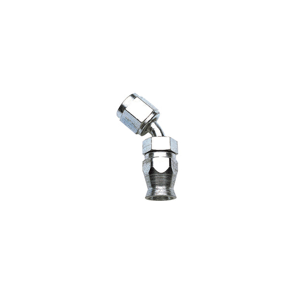 Russell Performance -6 AN Endura Pwerflex Power Steering 45 Degree Hose Ends - 620411 - front view