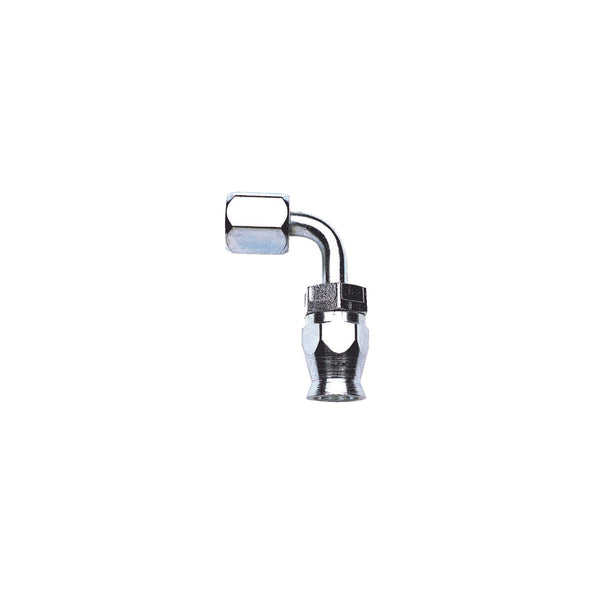 Russell Performance -6 AN Endura Pwerflex Power Steering 90 Degree Hose Ends - 620421 - front view