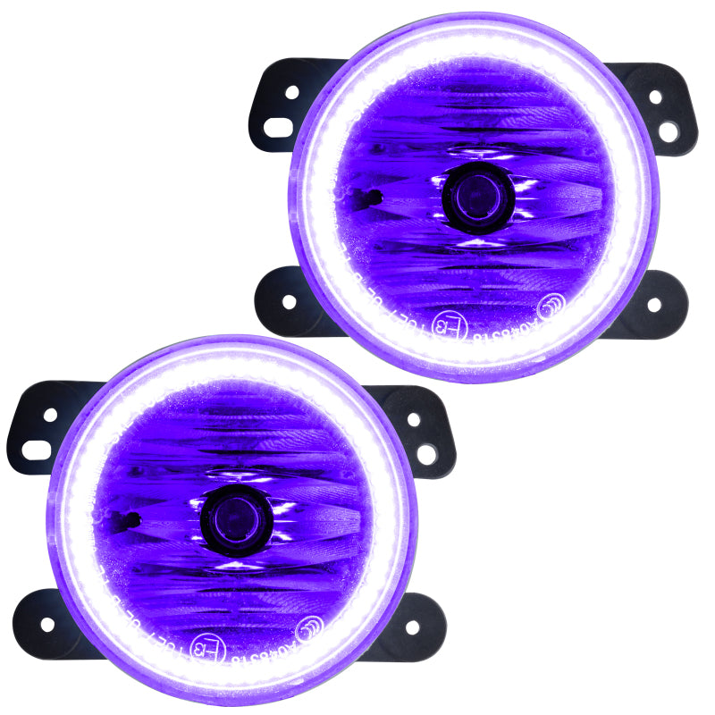 Oracle Lighting 07-09 Jeep Wrangler JK Pre-Assembled LED Halo Fog Lights -UV/Purple SEE WARRANTY - 7080-007