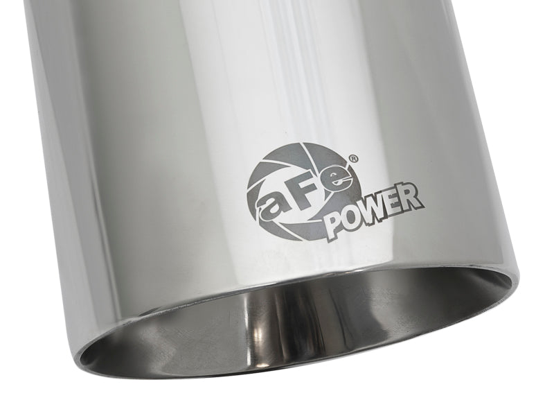 aFe MACH Force-Xp Univ 304 SS Double-Wall Clamp-On Exhaust Tip - Polished - 3in Inlet - 4.5in Outlet - 49T30454-P092