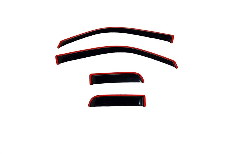 AVS 04-14 Ford F-150 Supercab Ventvisor In-Channel Front &amp; Rear Window Deflectors 4pc - Smoke - 194738