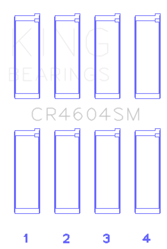King Engine Bearings Ford 2.3L Duratec Mazda L3-Vdt Mzr Turbo (Size +0.25mm) Conrod Bearing Set - CR4604SM0.25