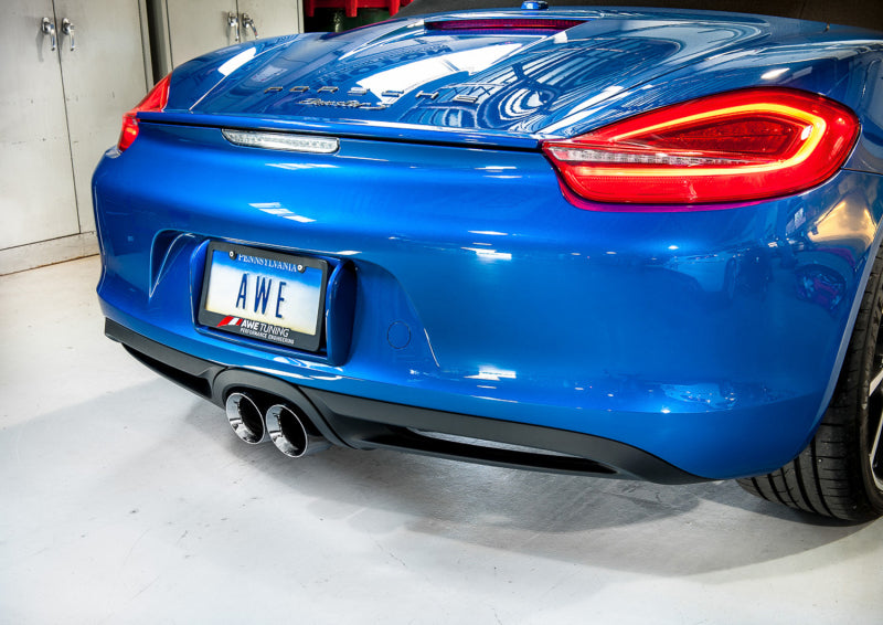 AWE Tuning Porsche 981 Performance Exhaust System - w/Chrome Silver Tips - 3010-32020