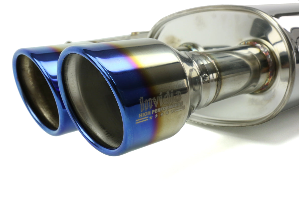 Invidia 14+ Mini Cooper S Q300 w/ Rolled Titanium Tips Cat-Back Exhaust - HS14MCSG3T